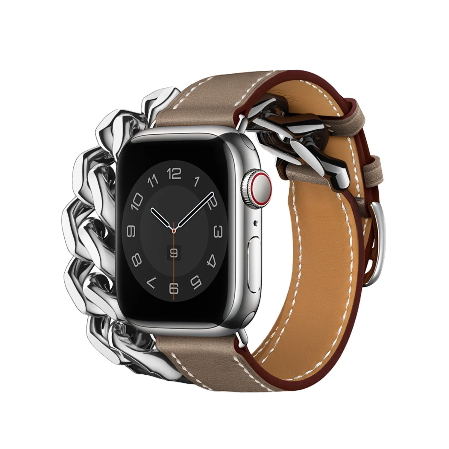 Leather Strap For Apple Watch Band 38/40/41mm Loop Watchband For Apple Watch 42/44/45 Ultra 2 49mm Vintage Bracelet Accessories