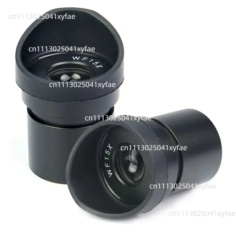 2PC 15X Microscope Eyepiece Lens Widefield 15mm Mounting size 30mm with Eyecups for Stereo Microscope