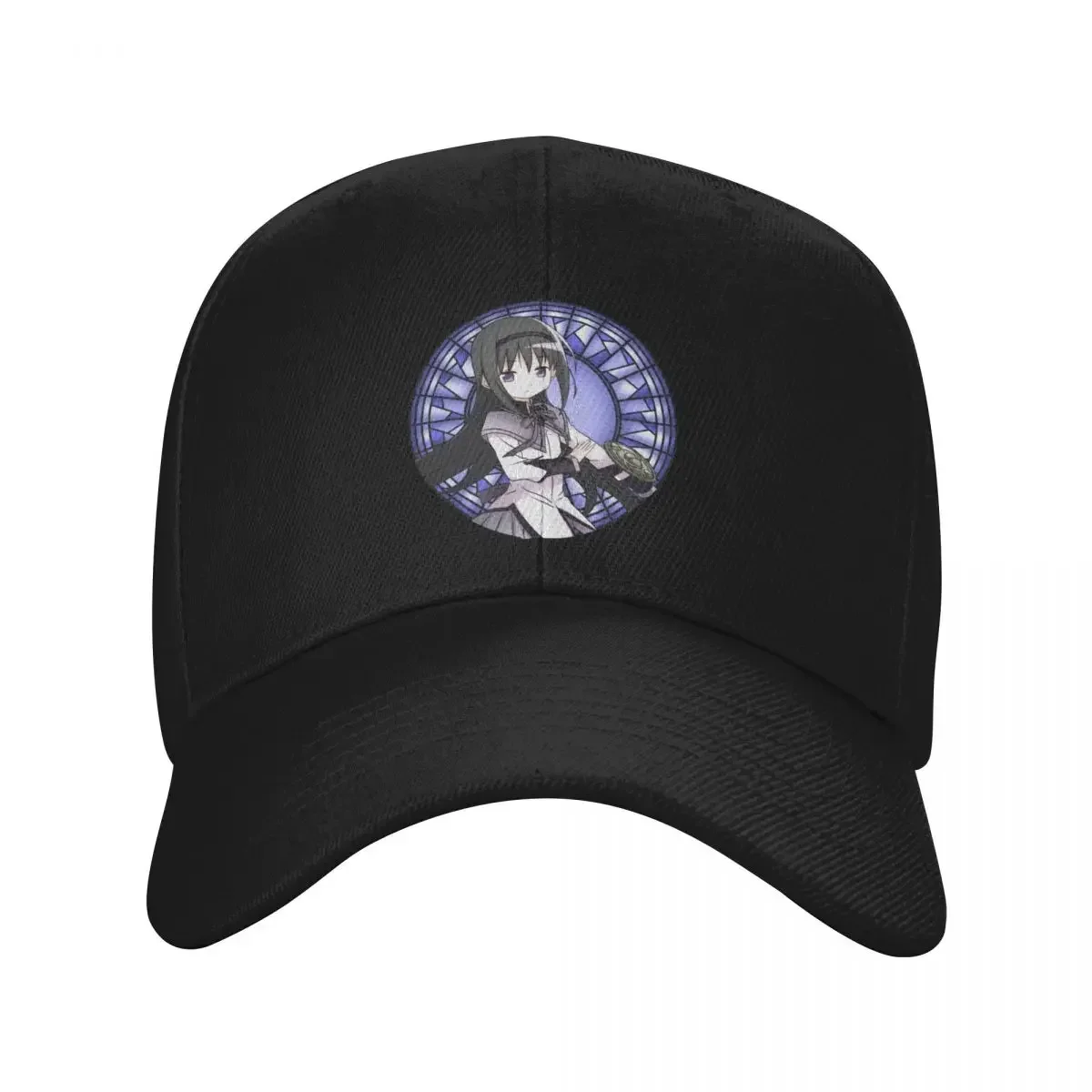 

Homura Akemi Stained Glass from the anime Madoka Magica Baseball Cap hard hat Horse Hat Mens Women's