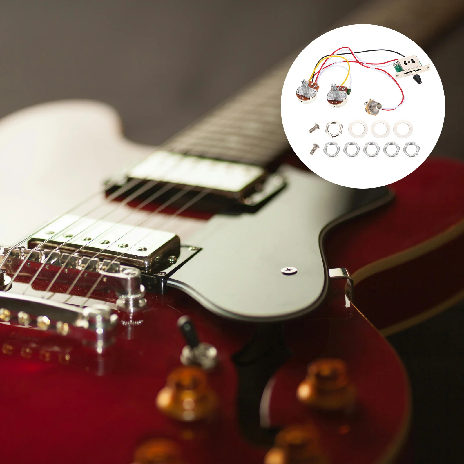 

1 Set Electric Guitar Circuit Assembly Durable Low Noise Pre-Wired Pickup Control Part Replacement Tool Accessory For Guitar