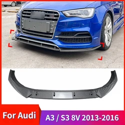 Car Front Bumper Splitter Lip for Audi A3 / S3 8V 2013-2016 Lower Diffuser Body Kits Spoiler Guard Protector Cover Chin Spoiler