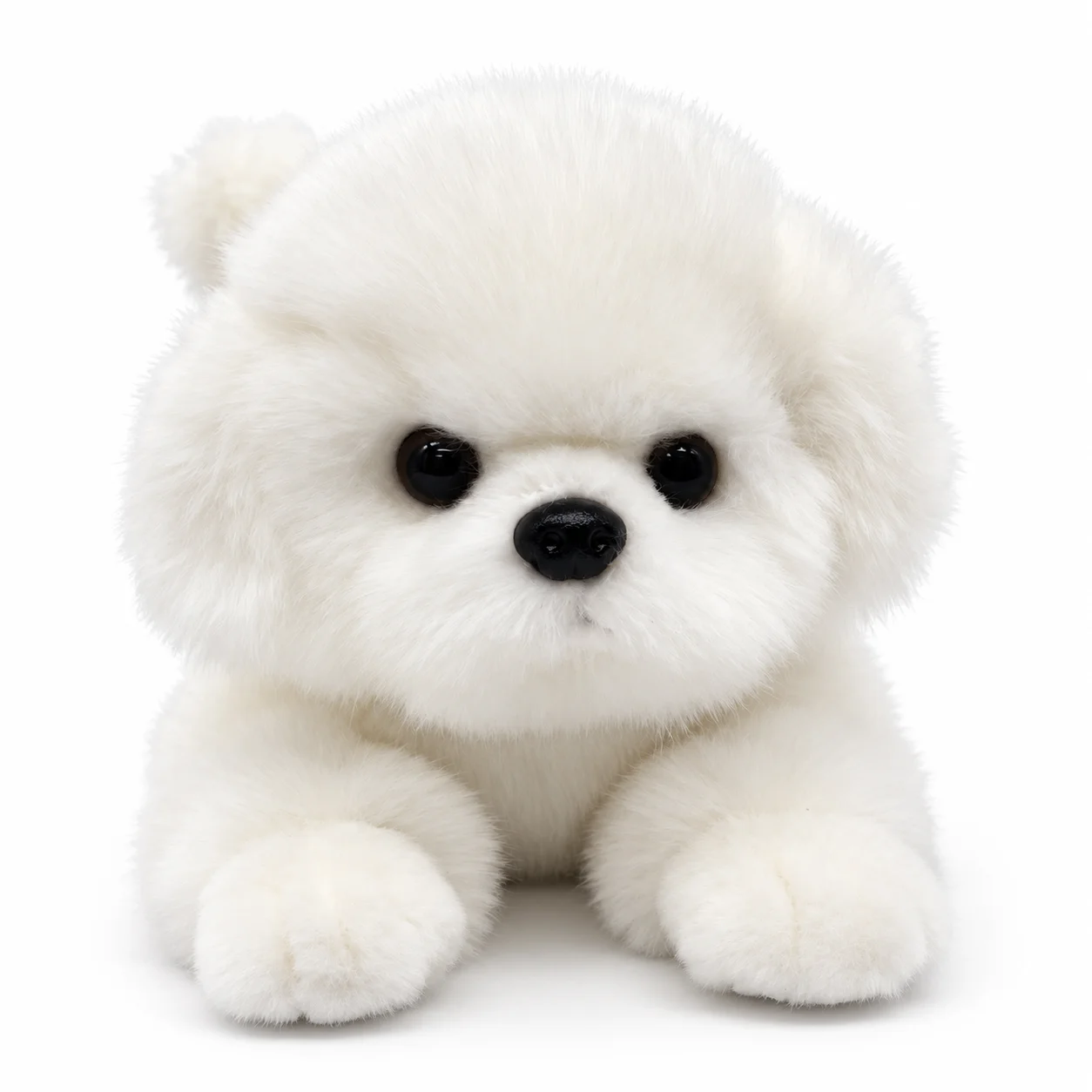 Realistic Maltese Plush Dog Toy Stuffed Animal Soft Gift for Kids 12inch