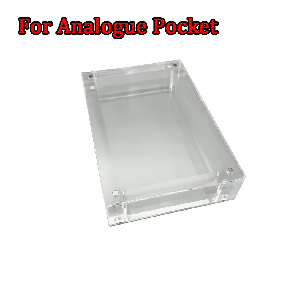 Transparent Acrylic Showcase Box Acrylic Display Shell Magnetic Cover for Analogue Pocket AP Game Console Clear Case Accessories