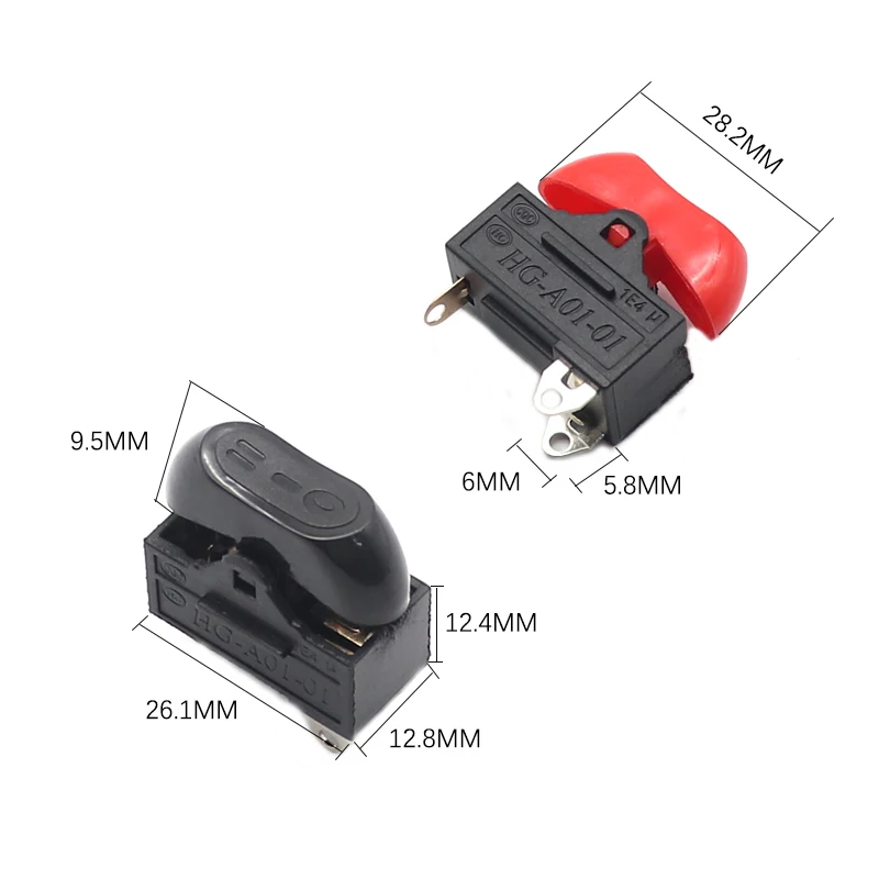 【2PCS】 10A 250VAC Hair Dryer Switch,Rocker Switch,3 Position ON OFF Boat Switch