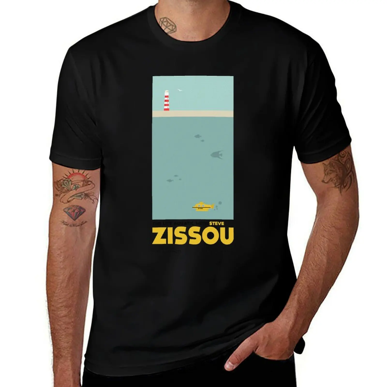 

Aquatic t designer Zissou) Life T-Shirt t shirts for shirt man man (With personalised t shirt Steve printed T-Shirt The