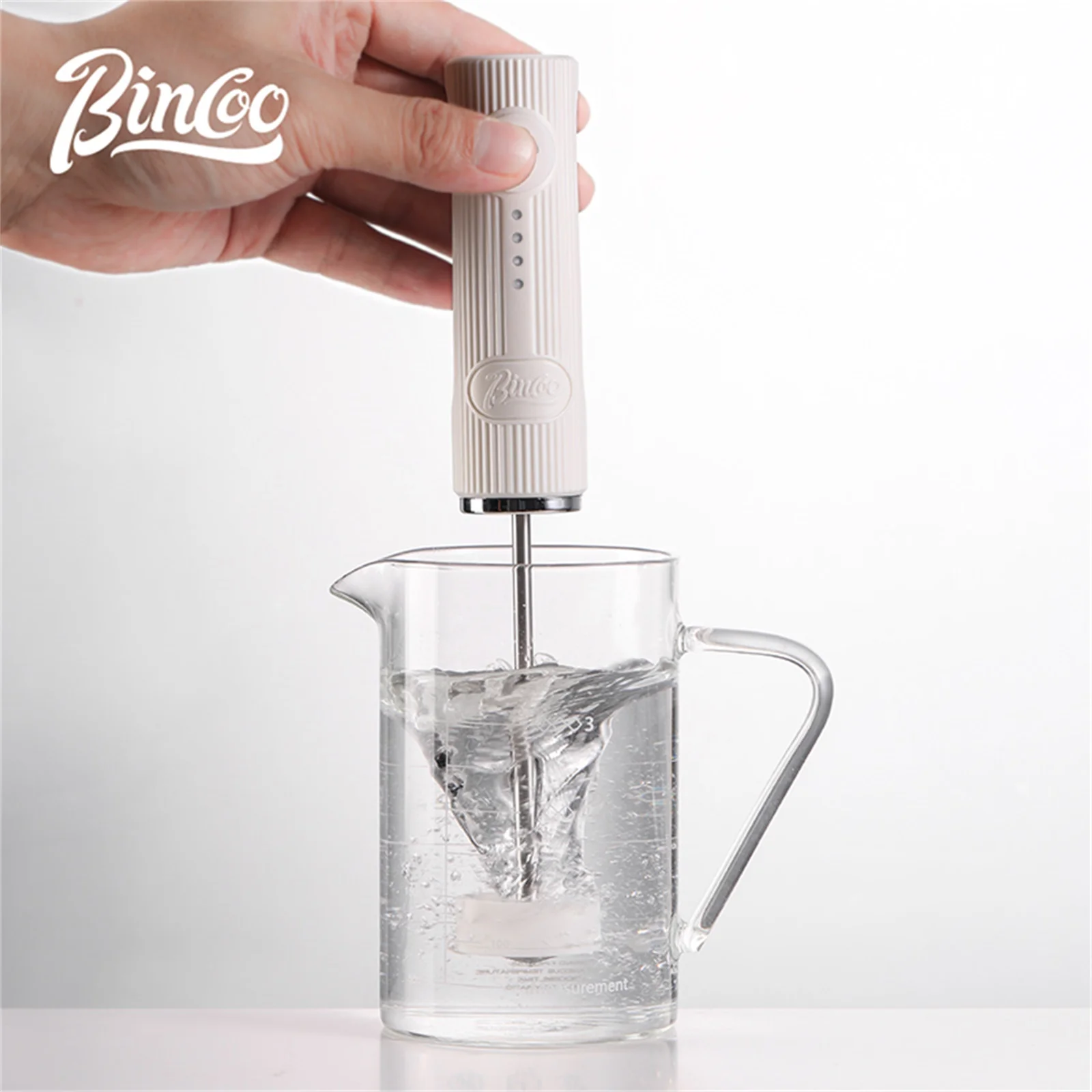 Espumador de Leche Eléctrico Profesional Bincoo, Batidor de Mano para Baristas Caseros para Hacer Espuma Cremosa y Arte Latte Intrincado