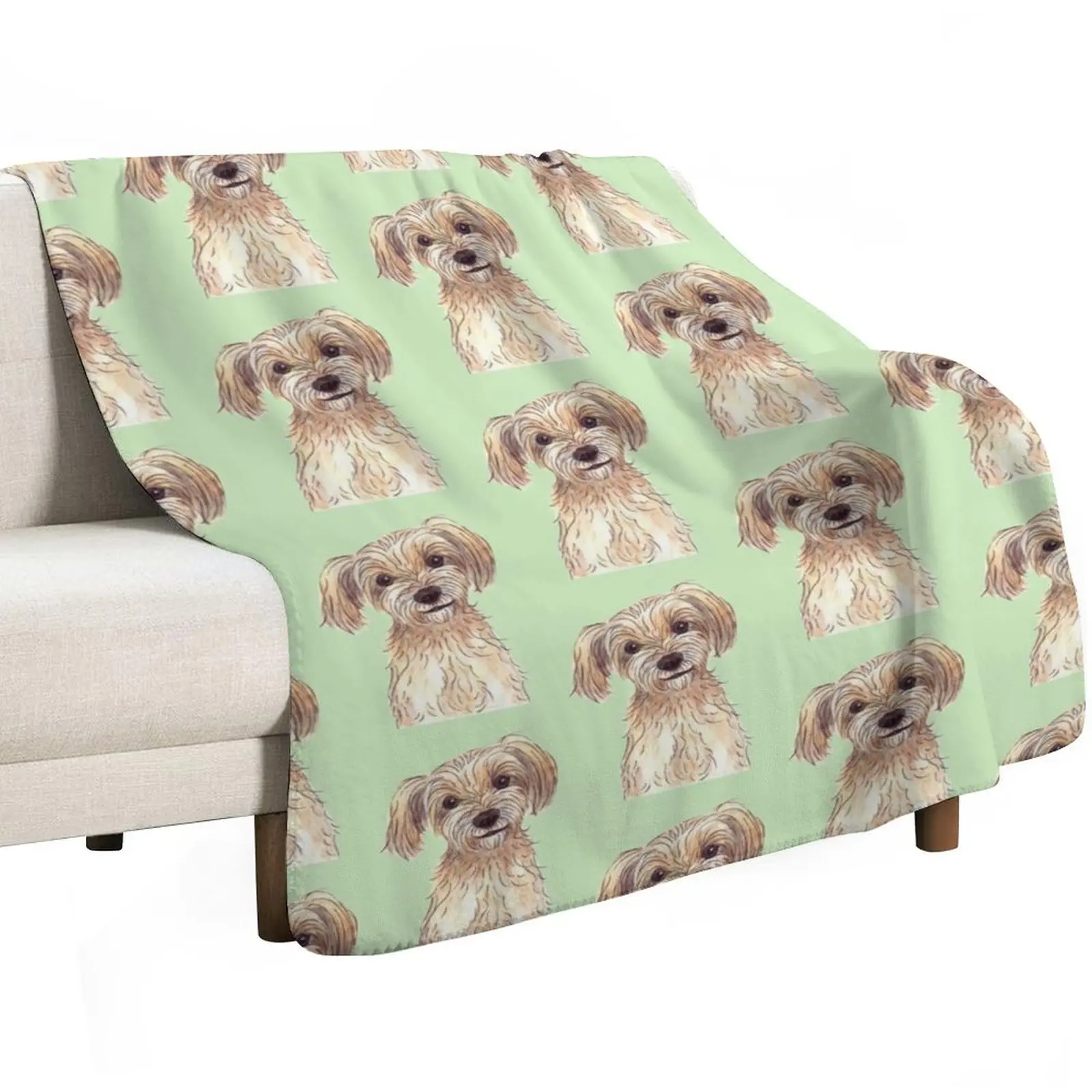 BAILEY doodle Throw Blanket Decoratives Bed Fashionable Flannel Fabric heavy to sleep Furrys Bed linens Blankets