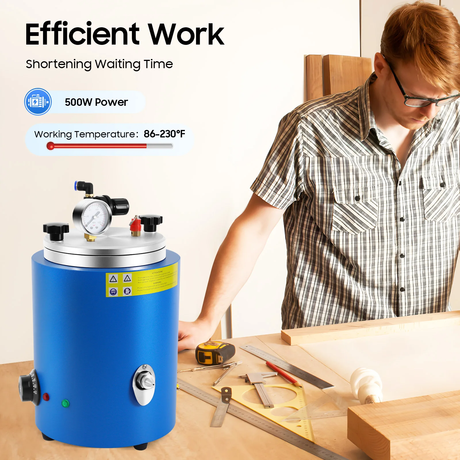 

Синий круглый восковый инжектор 350 Вт, регулируемая машина для инжекции воска под давлением, машина для литья воска с двойным уплотнением, без протечек, с насадками