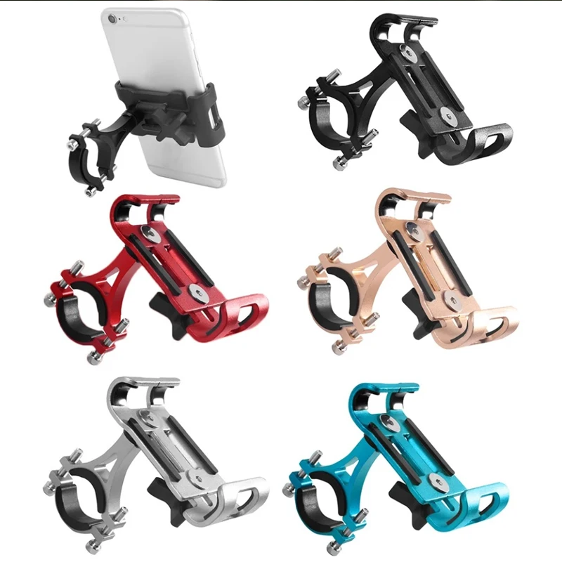 

360 ° Rotatable Metal Bicycle Mobile Phone Holder Aluminum Alloy Anti-Slip Navigation Bracket Bicycle Accessories