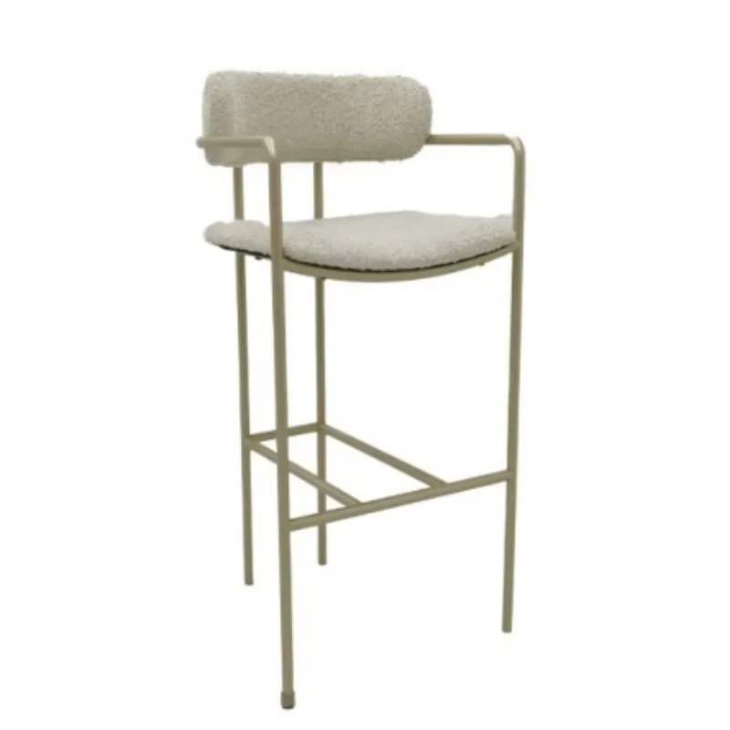 

Nordic, light luxury, simple, modern style front desk chair, high stool, household metal chair
