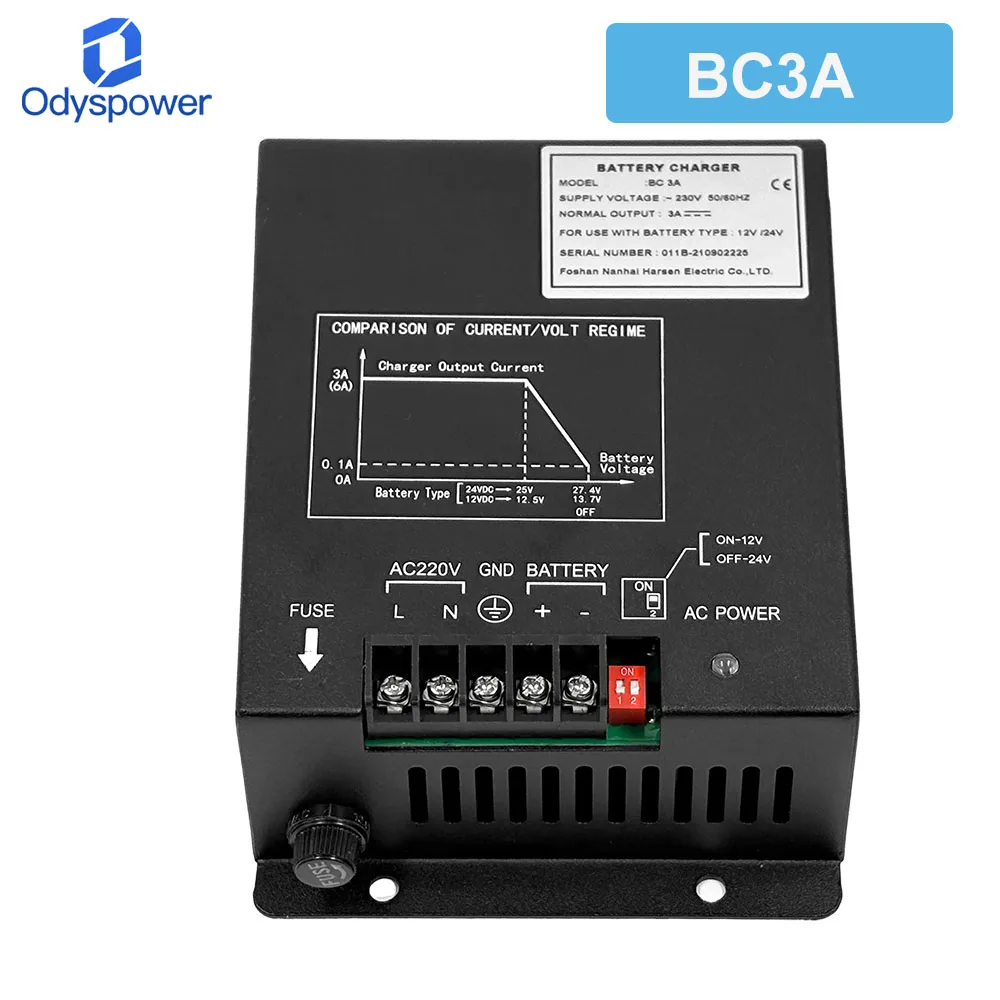 BC3A BC6A Diesel Genset Battery Float Charger BC3A Battery HARSEN Smart Charger BC6A BC3A Charger