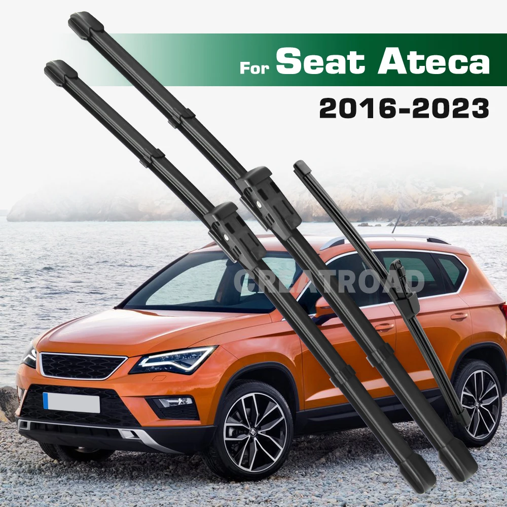 

GREATROAD Wiper LHD&RHD Front & Rear Wiper Blades Set For Seat Ateca 2016 - 2023 Windshield Windscreen Window Brushes