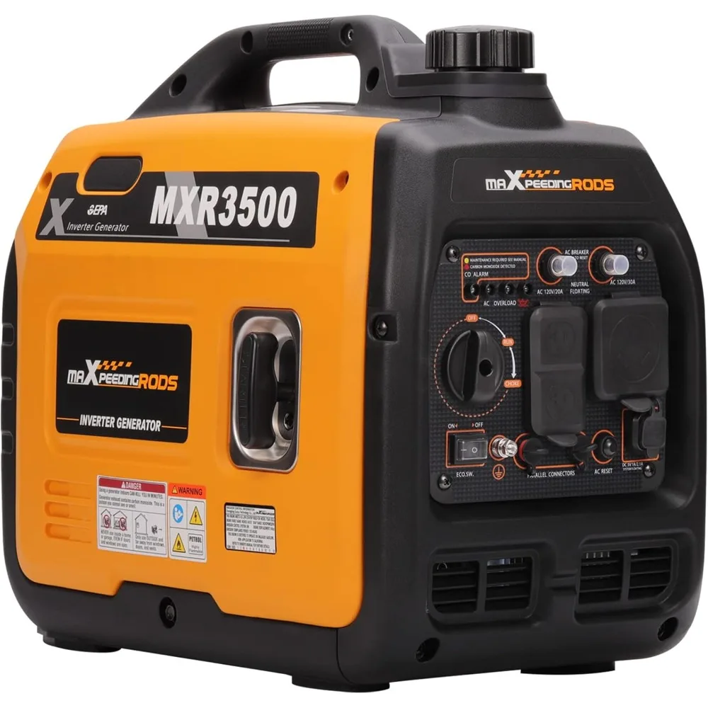 

3500 Watt Portable Inverter Generator Gas Powered, EPA Compliant, Compact and Lightweight for Home Backup Power