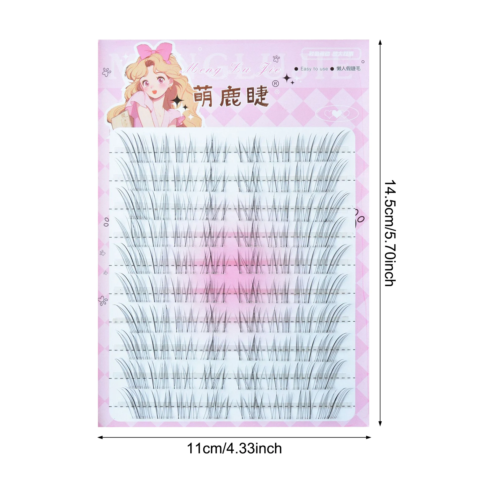 C حليقة 8-12 مللي متر مجموعات رمش الطبيعية Wispy لينة شفافة الجذعية الجنية الهزلية الرموش وهمية مجزأة لاش تمديد #6