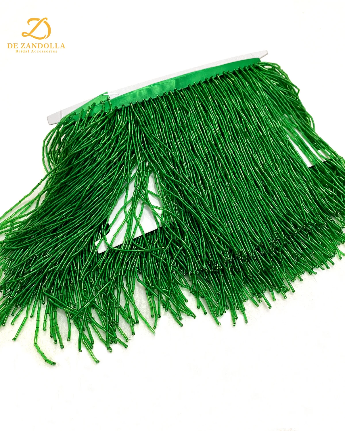 Green Evening Gown Flecos Bead Tassel Fringer for curtains Wide 15cm Samba  decorativas trim sewing  tassels for clothe 2 Yards