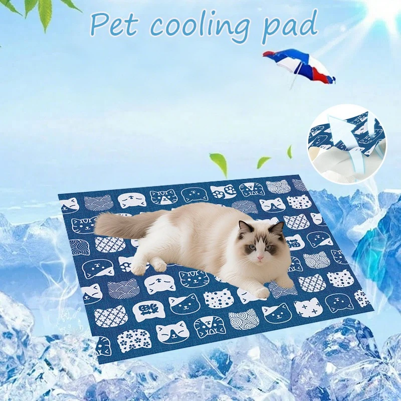 

1PC Moisture Proof Pet Dog Floor Mat Skin Friendly Cat Sleeping Mat Breathable Cooling Pet Bed Mat Suitable for various places