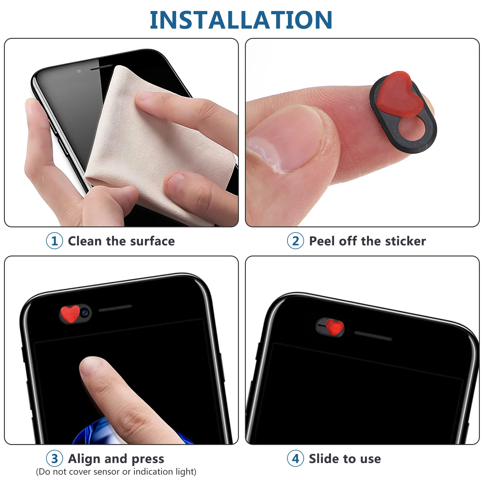 

4 PCS Webcam Cover Slider Laptop Tablet Privacy Hood Computer Protective Camera for
