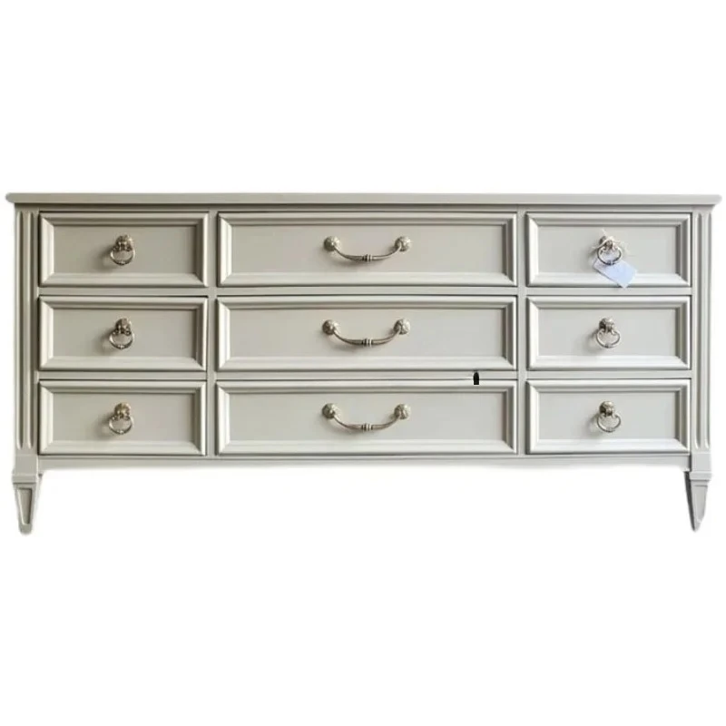 

G Американский светлый роскошный шкафчик для хранения ящиков для спальни из цельного дерева, входной шкаф, современный простой обеденный боковой шкаф