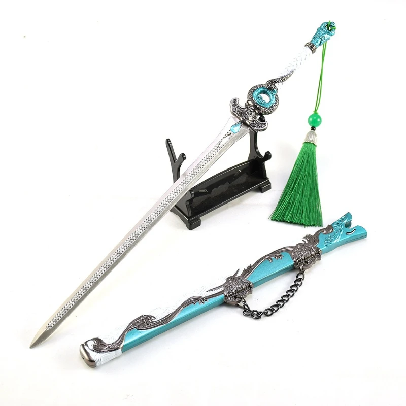 30CM/11.81in Where Winds Meets Gaming Peripherals Weapon Models Metal Crafts Ornaments Wandering Scales and Flying Waves Display