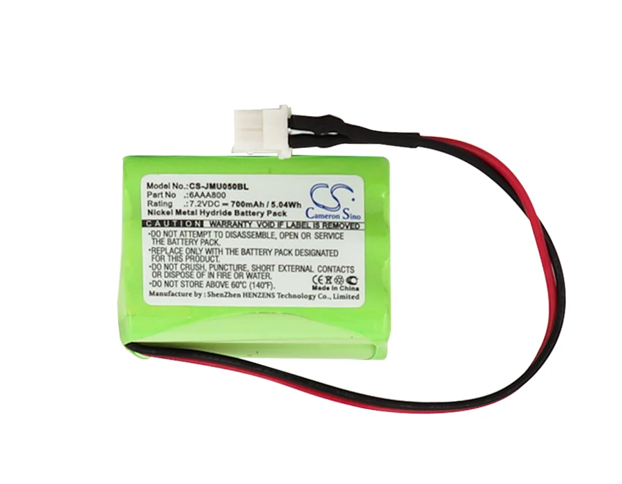 GreenBatteryPower CameronSino 700mAh 7.2V 5.04Wh Crane Remote Control Ni-MH Battery for JAY UTE050 , UTE 050 , 6AAA800