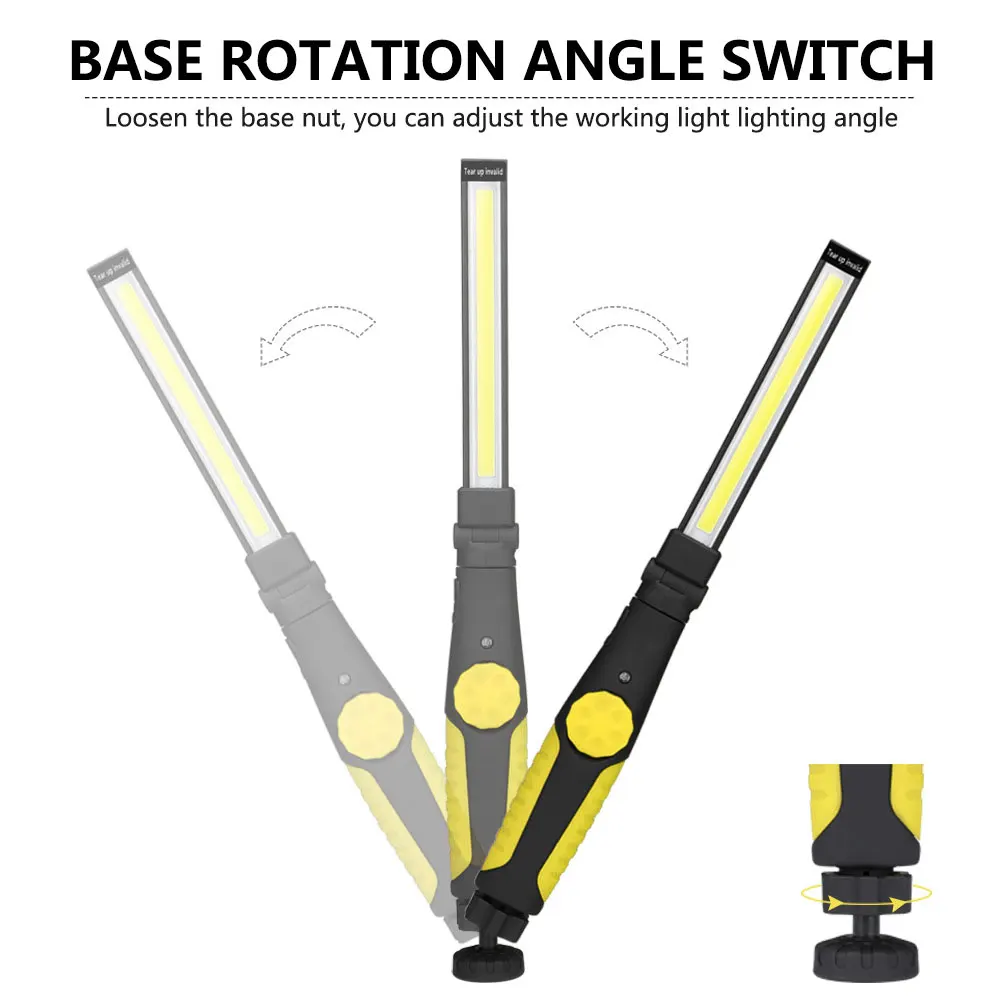 COB LED Flashlight Torch Waterproof Portable Inspection Work Lights for Car Repair Home Workshop Emergency Camping Lighting