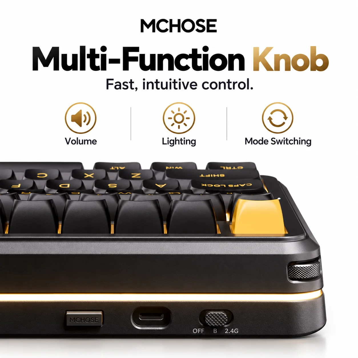 MCHOSE K99 V3 Tri Mode Mechanical Keyboard 99 Keys Hot Swappable Wireless Bluetooth Wired Gaming Office Keyboard with Numpad