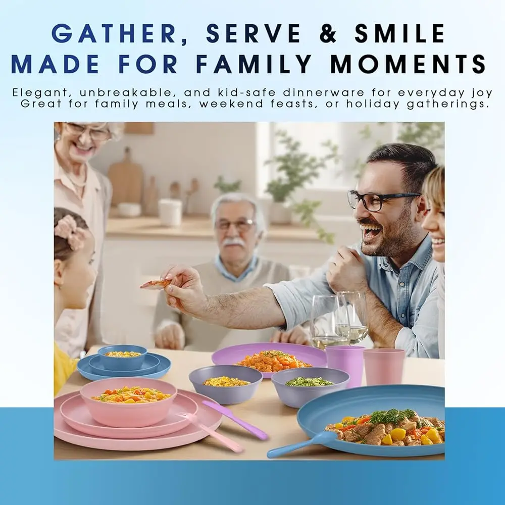 40-Piece Pastel Dinnerware Set 6