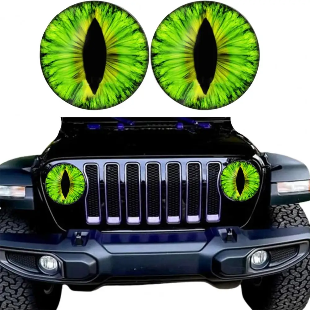 1 Pair Car Headlight Decals Self Adhesive Waterproof Funny 3D Eyes Headlight Stickers Decal Car Window Bumper Decor Stickers