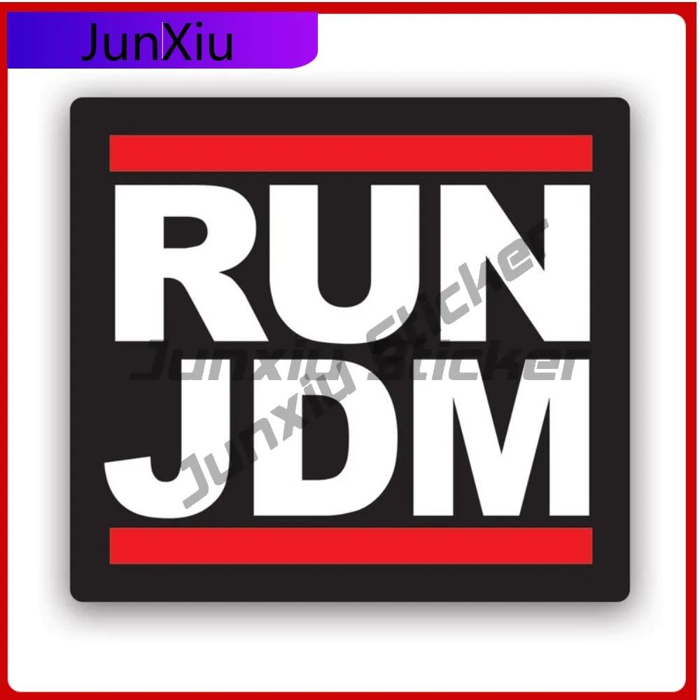 

Run Jdm Sticker Fade Resistant Scratch Resistant Anime Style For Truck Car Body Laptop Self Adhesive Easy Apply Accessories