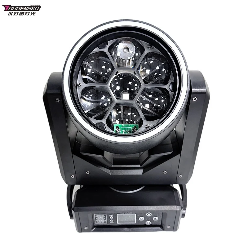 2 pieces New Mini 7*40W LED Point Controlled Focusing and Moving Head Light Bee Eye Light with Aperture