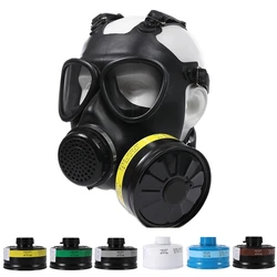 Multipurpose Full Face Gas Mask Respirator Natural Rubber Mask For Chemical Factory Gas Filter Canister Safety Painting Gas Mask