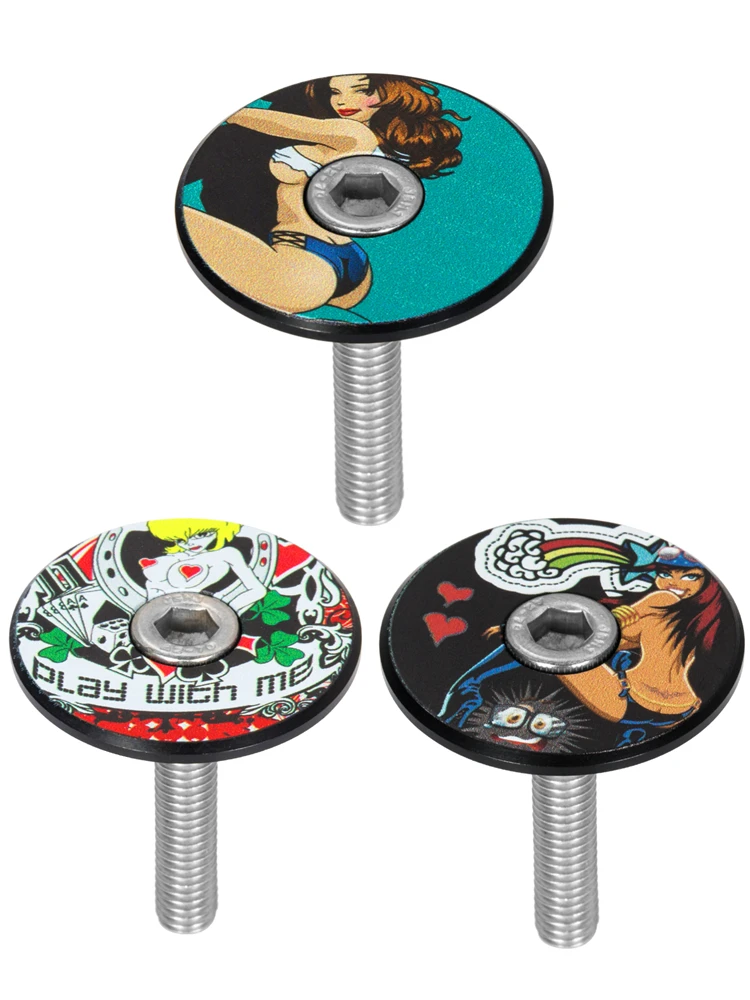 AliExpress chooee Bicycle Headset Top Cap 1-1/8 Inch Bike Stem Cap Cover with Bolt, Lightweight For Road MTB Cycling Steering Stem Top Accessories