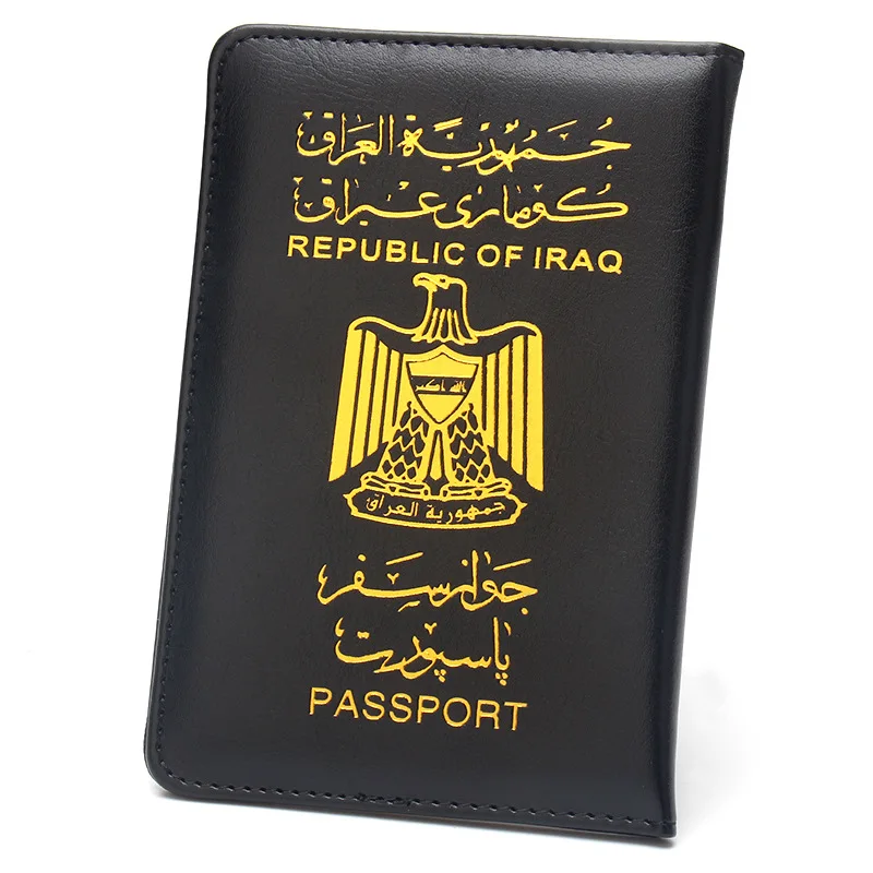 Irak Paspoorthouder Mode Paspoorthoes Portemonnee Vlucht Ticket Clip Reisdocument Organizer Cover voor paspoorten