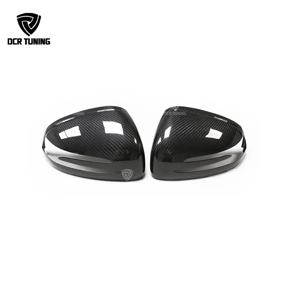 Real Dry Carbon Fiber Mirror Cover Rearview Cap For Mercedes Benz SLK R172 AMG GT SLC SL R197 R231 Full Carbon Add on Sticker