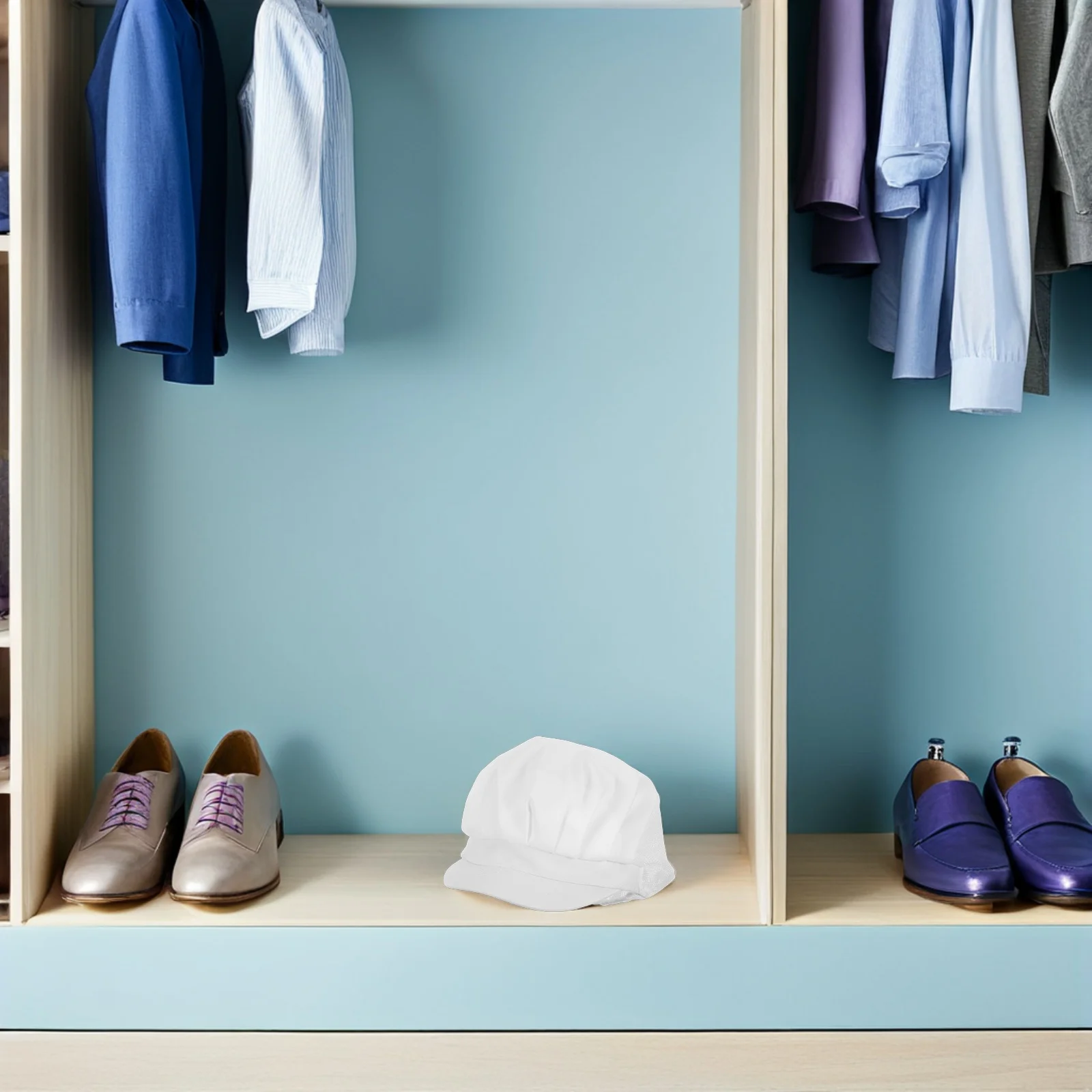 Anti-Dust Chef Cap White Lightweight Food Service Hat For Kitchen Restaurant Construction Worker Catering Uniform Clean