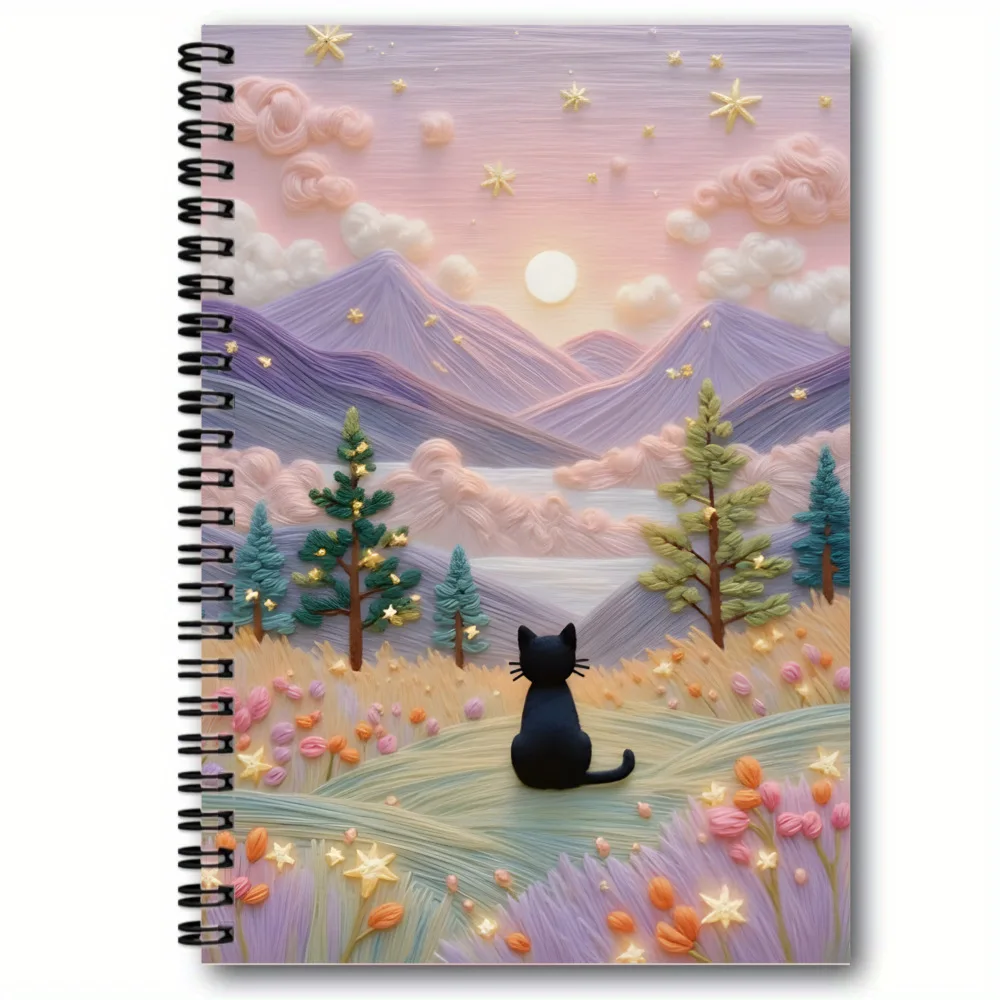 New Popular Cross-border 100 Pages A5 Vintage Multi-theme Spiral Notebook, Sketchbook & Diary