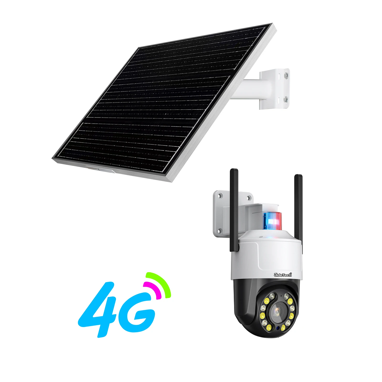 JideTech 8MP 5X Zoom 4G EU Solar Powered PTZ Camera With 60W54A Without Charging Support Humanoid Detection Waterproof IP66