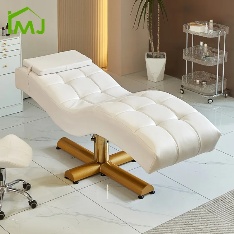 Beauty Salon Furniture Sets Facial Spa Treatment Chair Massage Curved Lash Bed  With Chair