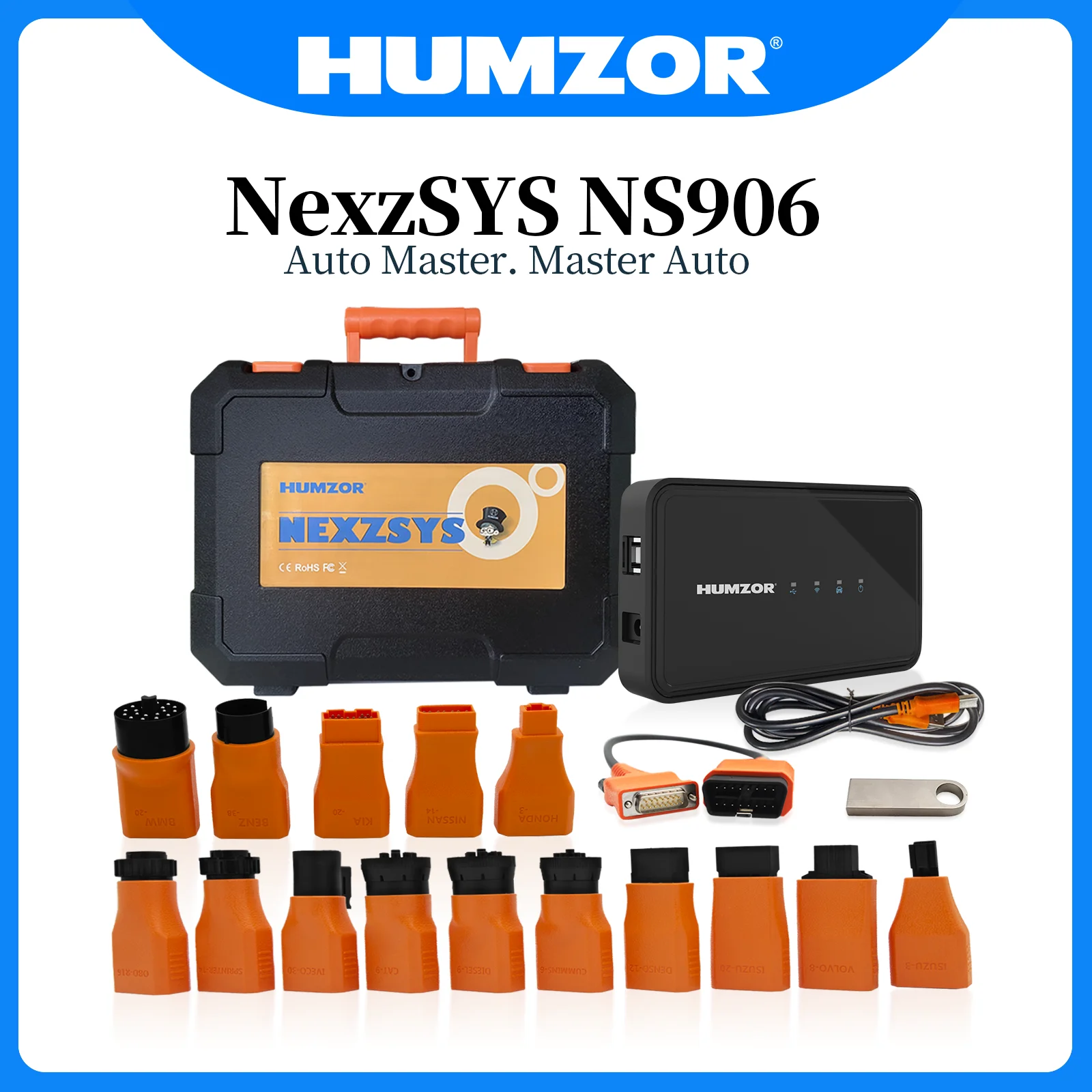 HUMZOR NS906 Car And Truck 2 Diagnostic Tool For Windows Computer