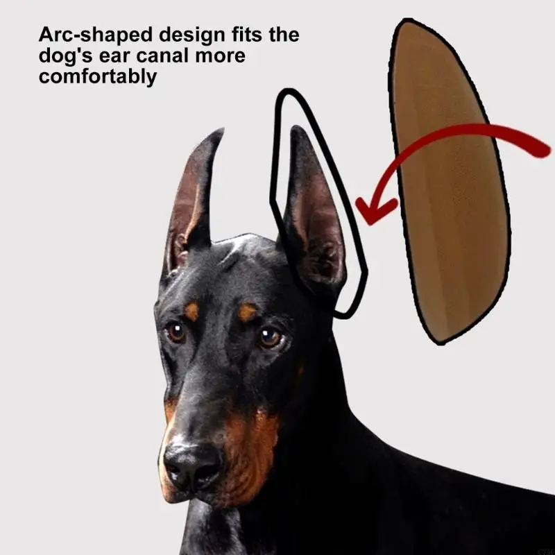 Dog Ear Straightener Sticker Contoured Design Encourages Proper Ear Growth For Various Canine Breeds C7AC