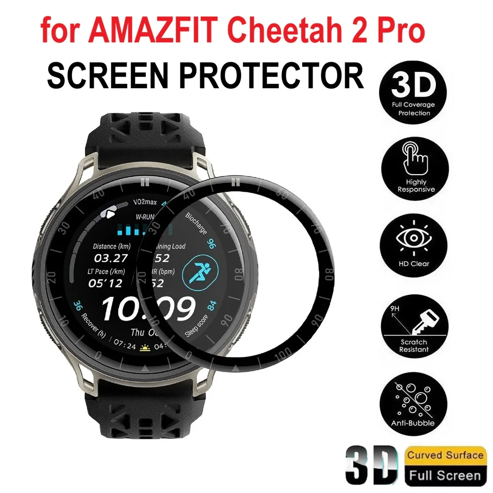 Protetor de Tela Curvo 3D Macio para Smartwatch Amazfit Cheetah 2 Pro - 100PCS - Filme Protetor Anti-Risco de Cobertura Total em PMMA