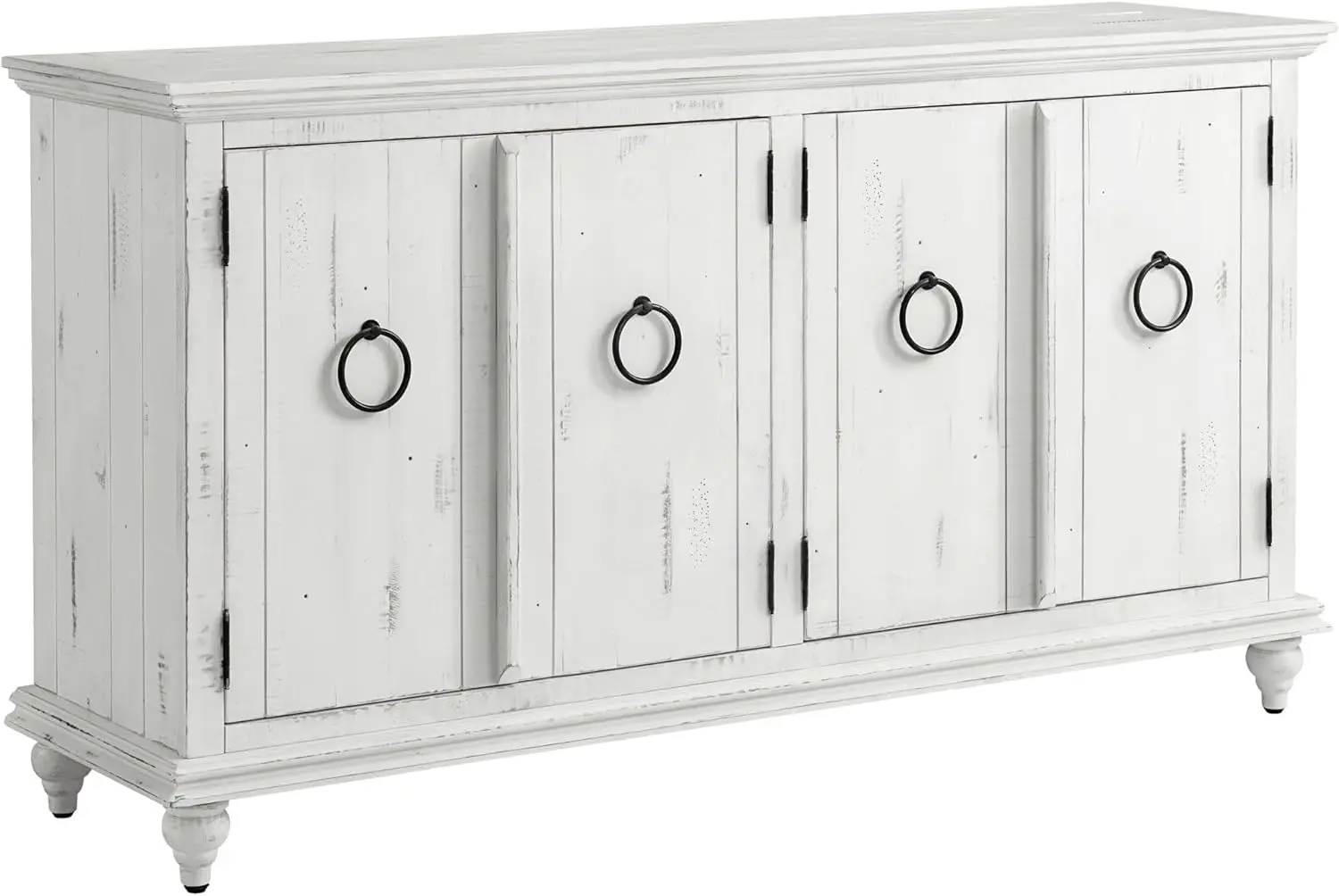 Rustic White Solid Wood 65