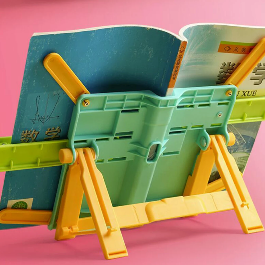 

Reading Holder Adjustable Foldable Desktop For Students Recipes Laptop Tablet Freestanding Plastic Studying Rack Book Stand