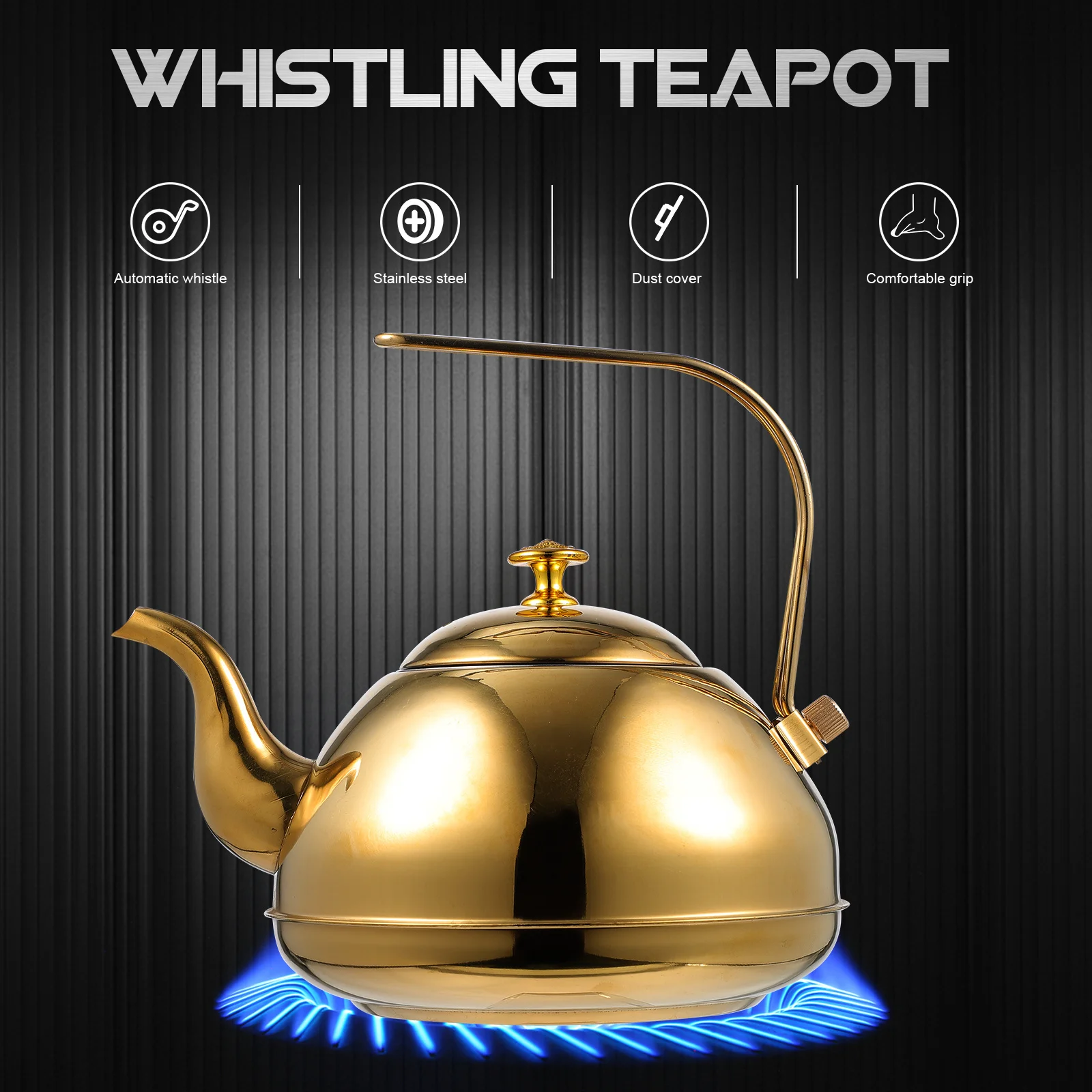 

1 шт., 1,5 л, чайник из нержавеющей стали, глянцевая плита, горшок со встроенным фильтром для газовой плиты, чайник для кипячения, домашняя кухня