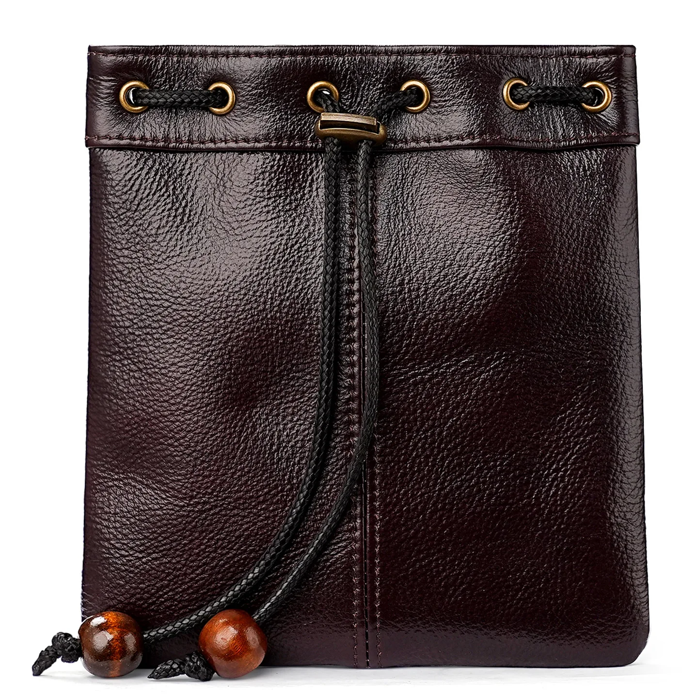 Medieval Genuine Leather Pouch Cowhide Drawstring Coin Purses Storage Renaissance Dice Bag Vintage Zero Wallets for Men