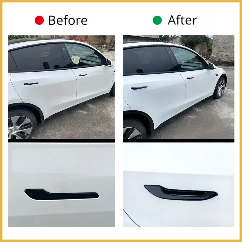 For Tesla Model 3 Y Antifreeze Door Handle Frost-proof Handle Sticker Patch Cover ABS 4PCS Doorknob New Model3 Highland 2024