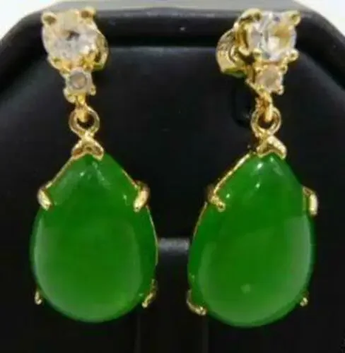 

Wholesale Jewelry Natural Green Jadeite Dangle & Chandelier Earrings