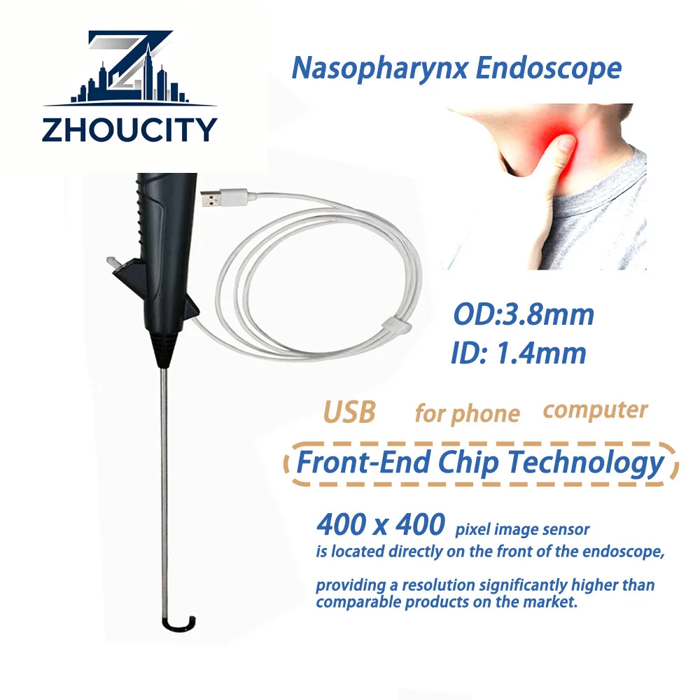 2.8mm USB Digital Flexible Disposable ENT  Nasal Endoscopy Veterinary and Human Use