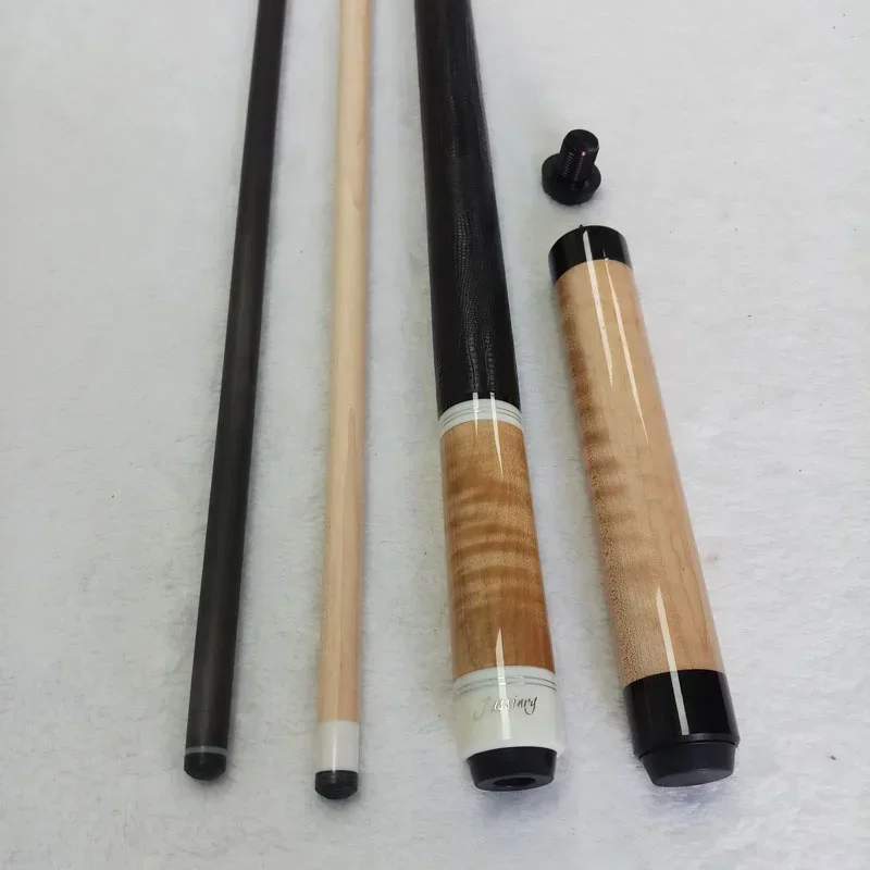 New pool cues 58inch+13mm tip size solid tiger maple wood Billiard cues Stick with carbon shaft and cue extensions for American