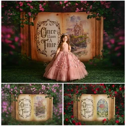 Wonderland Rose Garden Photo Background Princess Girl Birthday Cake Smash Photography Backdrop Kids Portrait Photo Studio Props